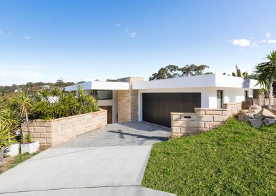 Street view of luxury new home built by Brock Build in Gymea Bay, Sutherland Shire