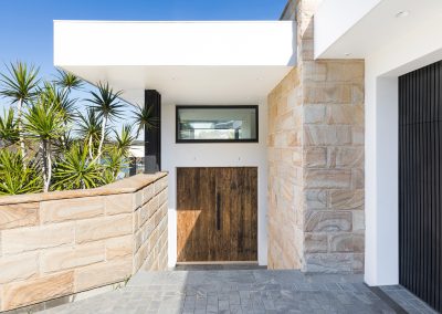 Grand front door of Luxury new waterfront home build in Gymea Bay, Sutherland Shire