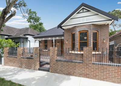 Renovated Federation house with decorative features.